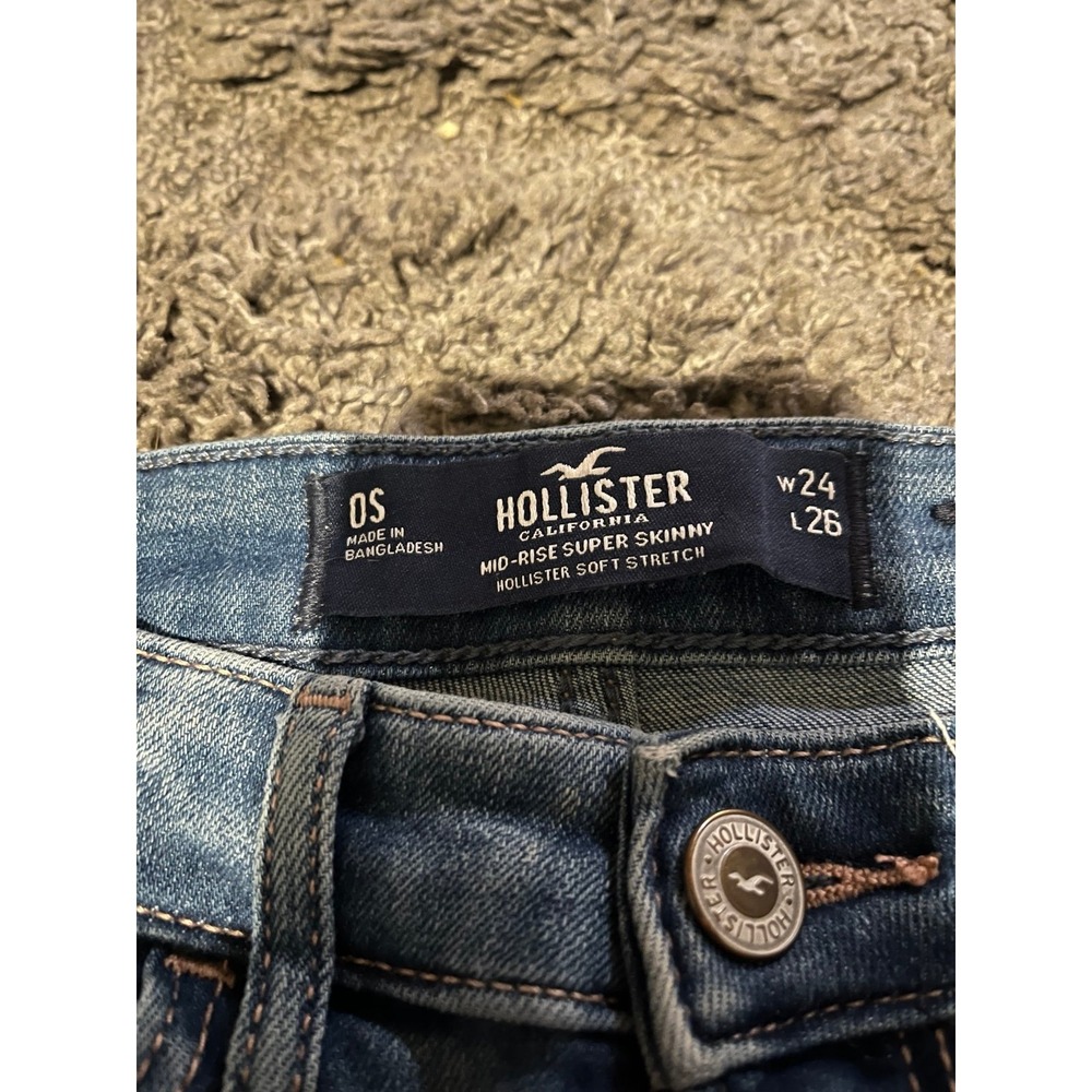 Hollister Women's Distressed Ripped Skinny Jeans Size 24 - Picture 3 of 6